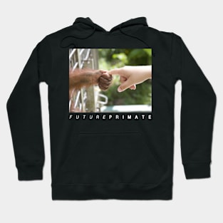 Future Primate Holding Finger Hoodie